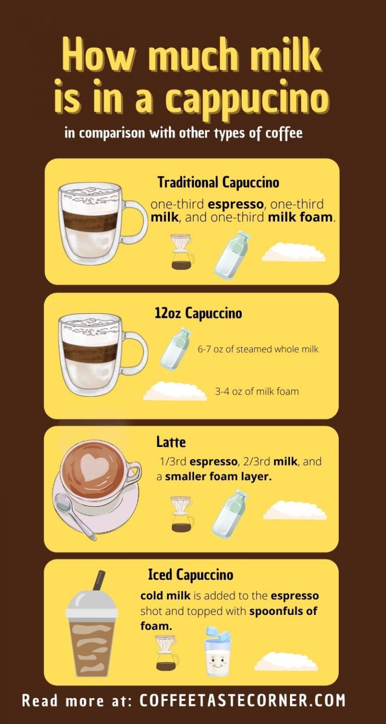 How Much Milk is in a Cappuccino ( #1 Complete Guide) - Coffee Taste Corner