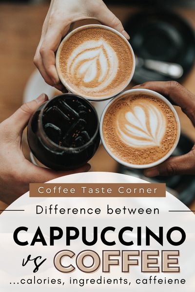 difference between cappuccino vs coffee