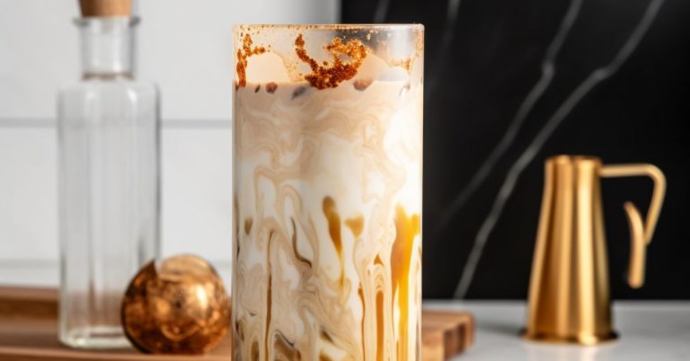 Iced apple crisp oatmilk macchiato