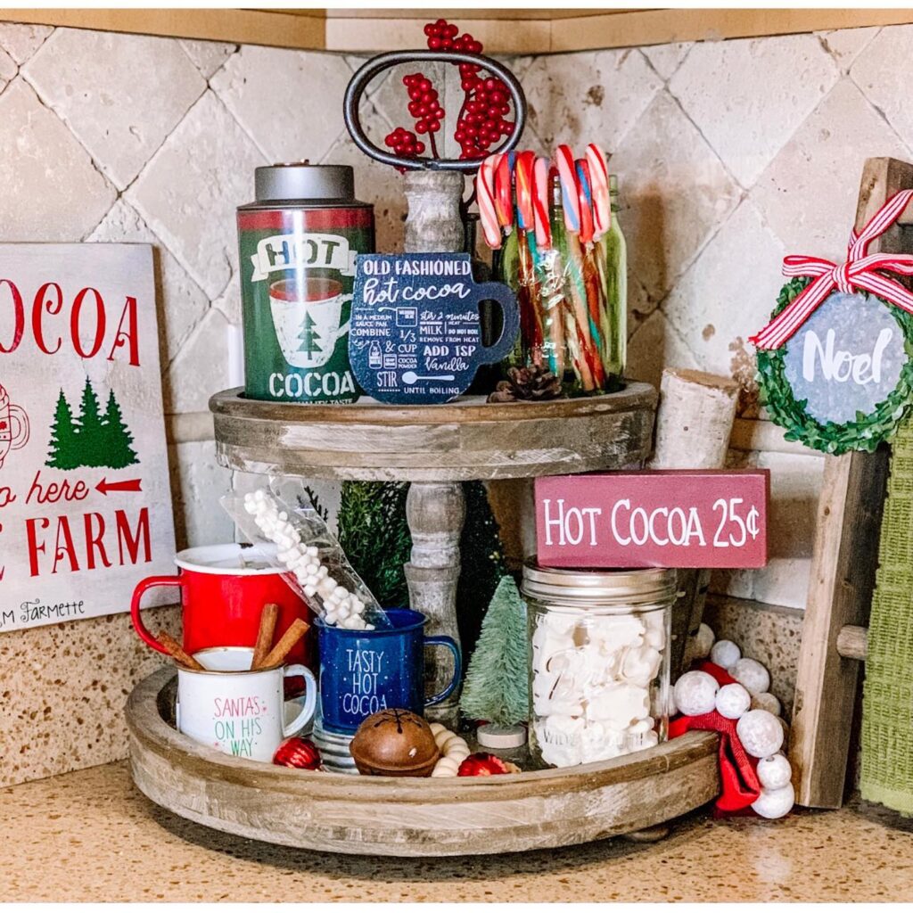 Two-Level Tray Hot Chocolate Station