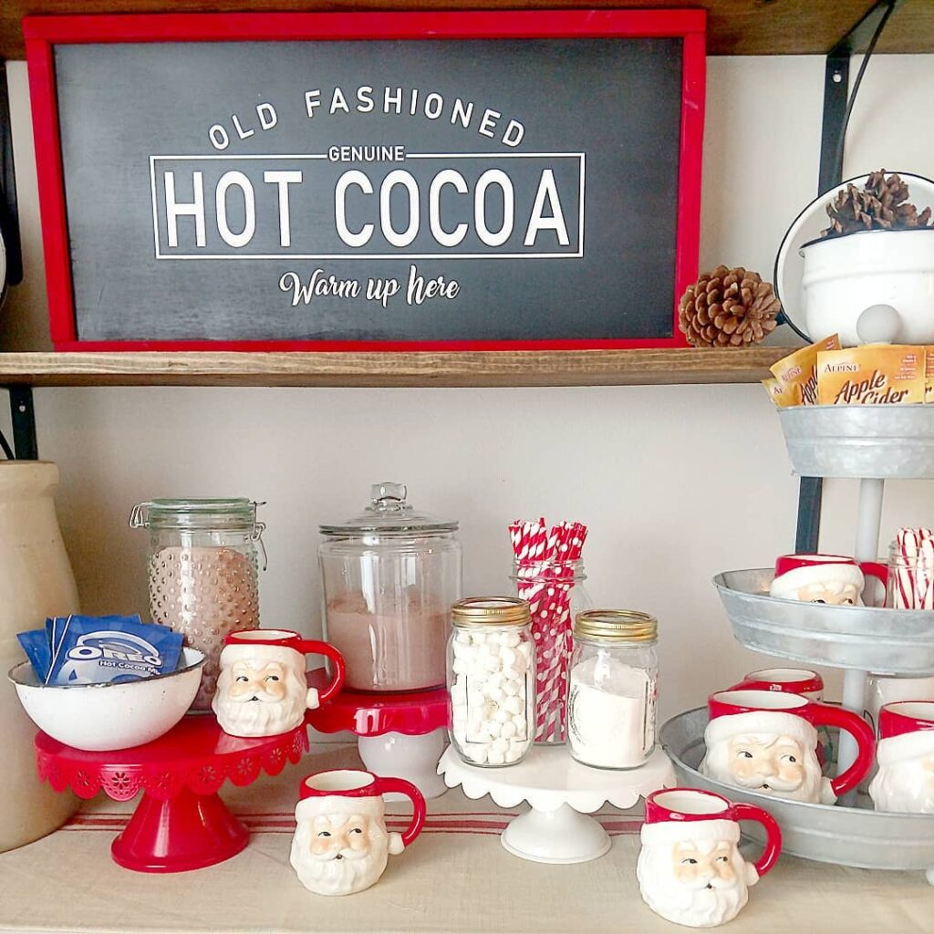 Santa-Themed Hot Chocolate Station