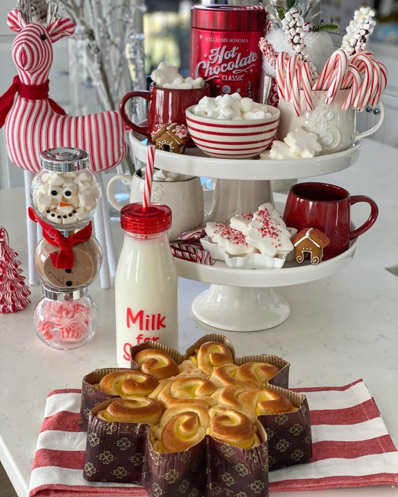 Hot Chocolate Station with Milk for Santa