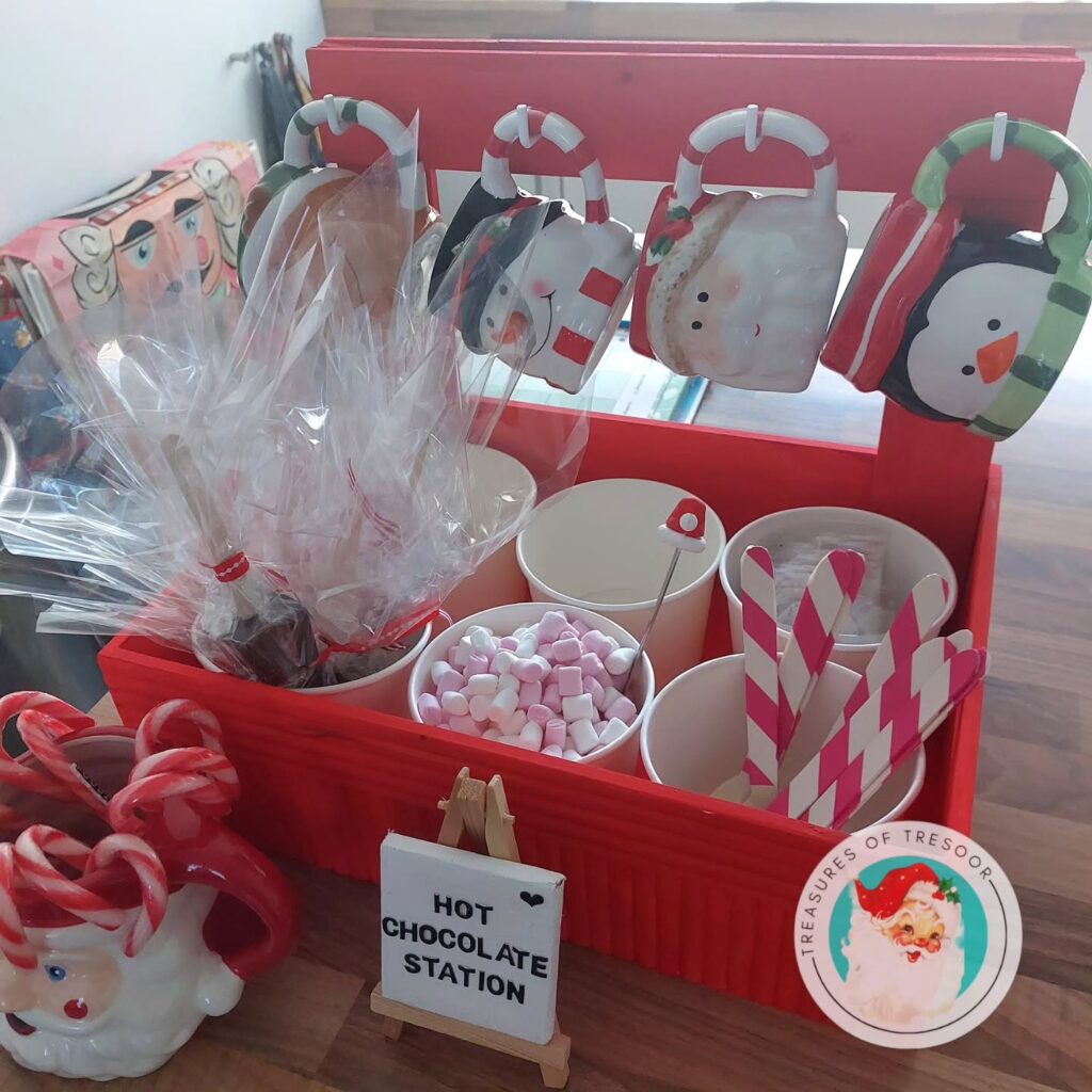 Red Basket Hot Chocolate Station