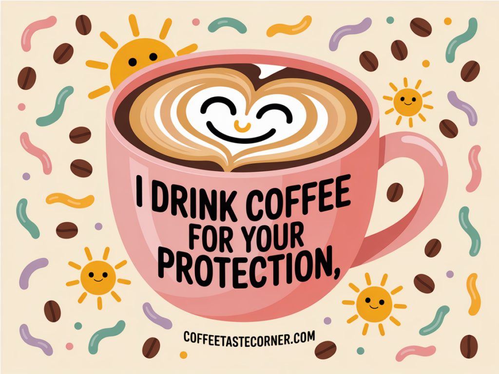 i drink coffee for your protection