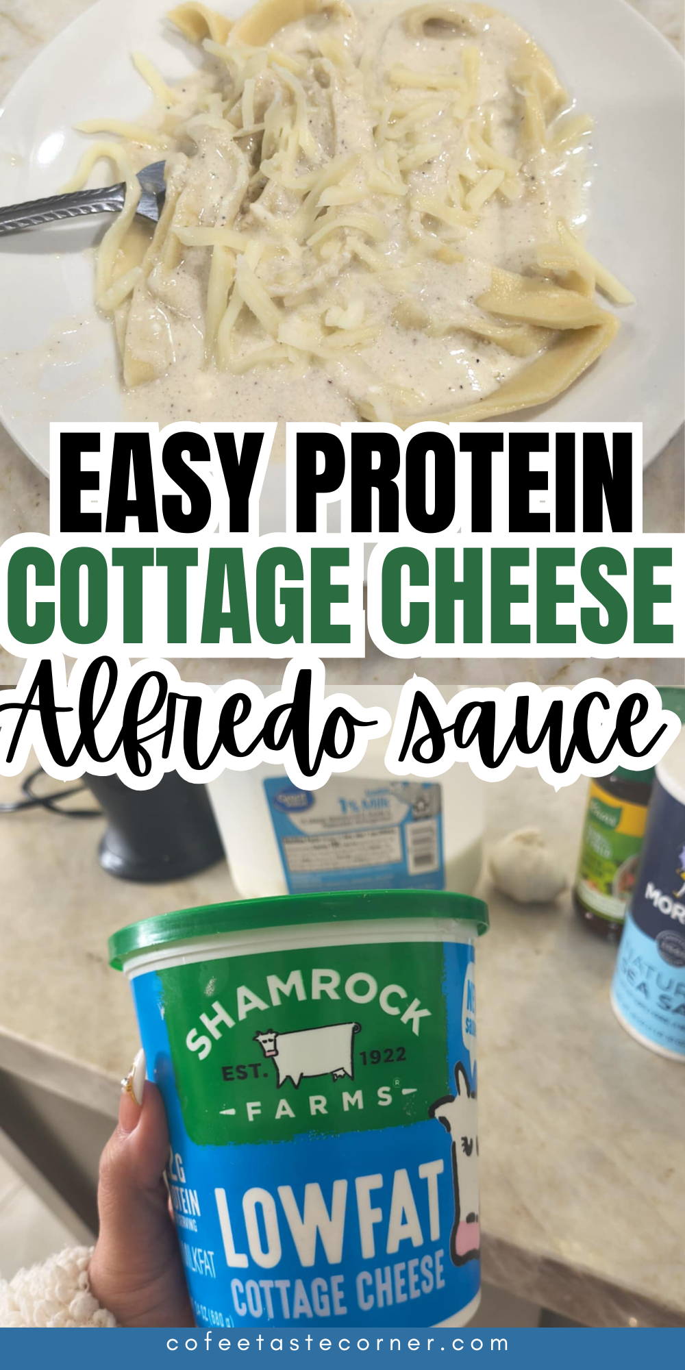 Creamy High-Protein Cottage Cheese Alfredo (Low-Fat & Easy!)